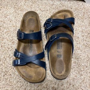 Birkenstock Franca in blue oiled leather - sz 38 regular